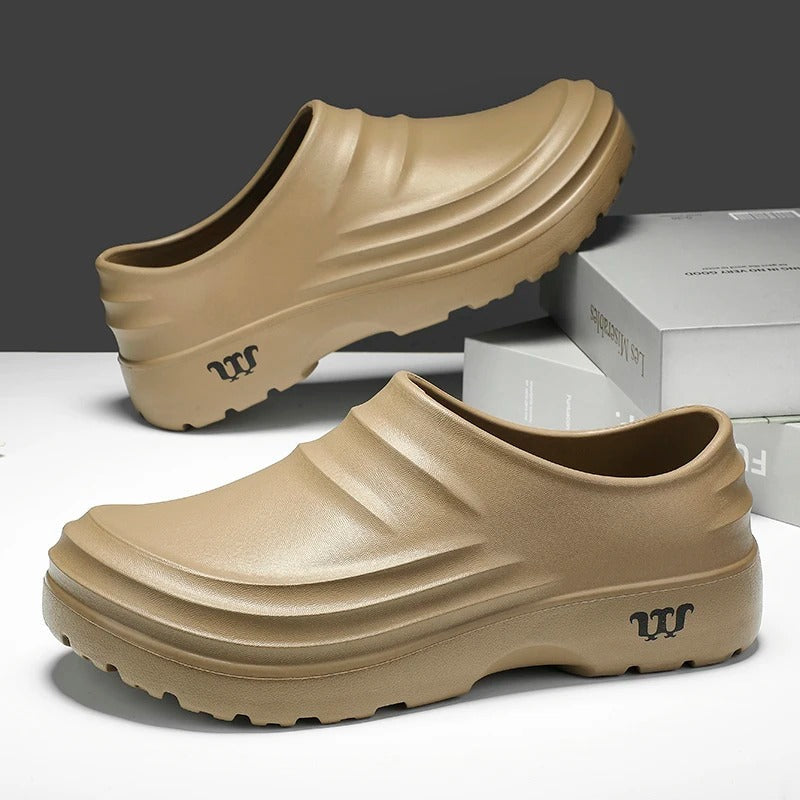 Non-Slip Work Shoes for Professionals — Oil-Resistant Slip-On Chef Shoes for Men and Women — Lightweight Safety Shoes for Kitchen Summer | Sansoti