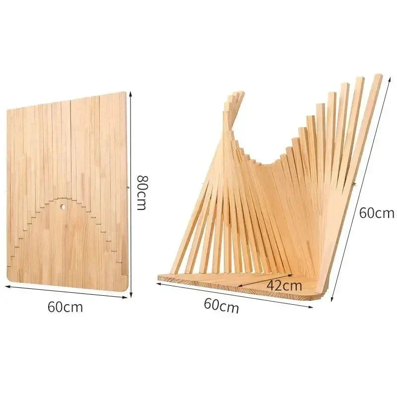 Klappbarer Wandschreibtisch Massivholz Natur 60cm Homeoffice | Restfield