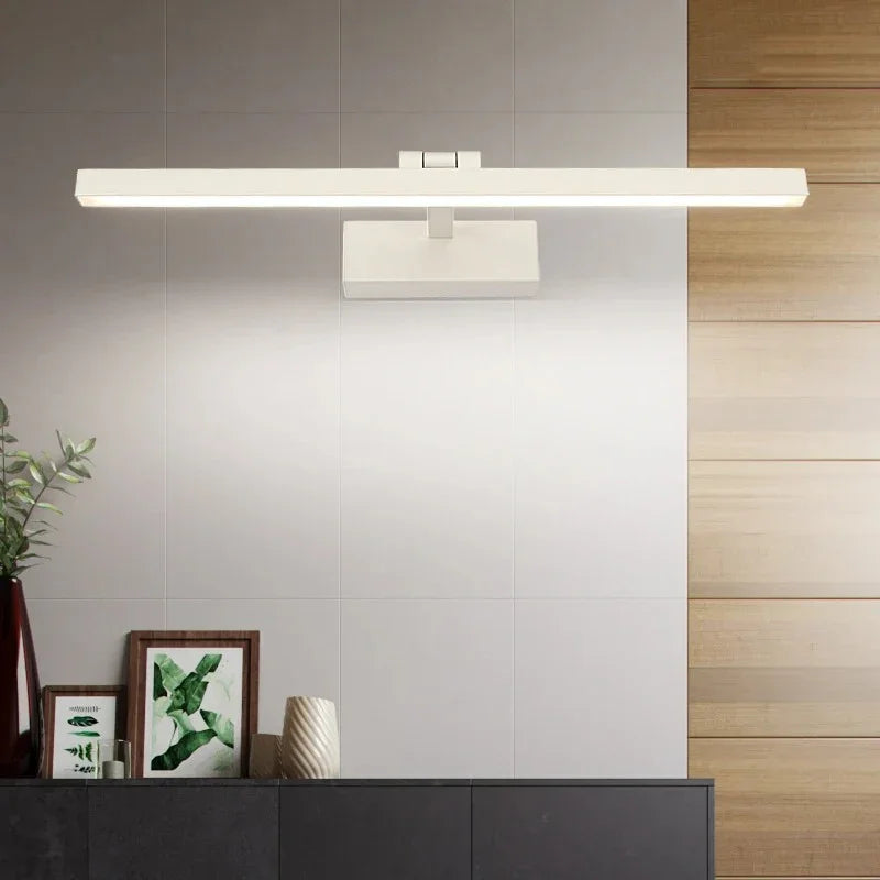 Lampe miroir LED Salle de bain Étanche Noir Argent 40cm à 110cm Éclairage miroir | Restfield