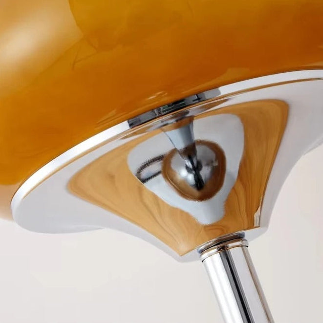 Lampadaire en verre et acier 155 cm orange à intensité variable, LED, design rétro Bauhaus, pour salon et chambre, lampe de lecture | Sansoti