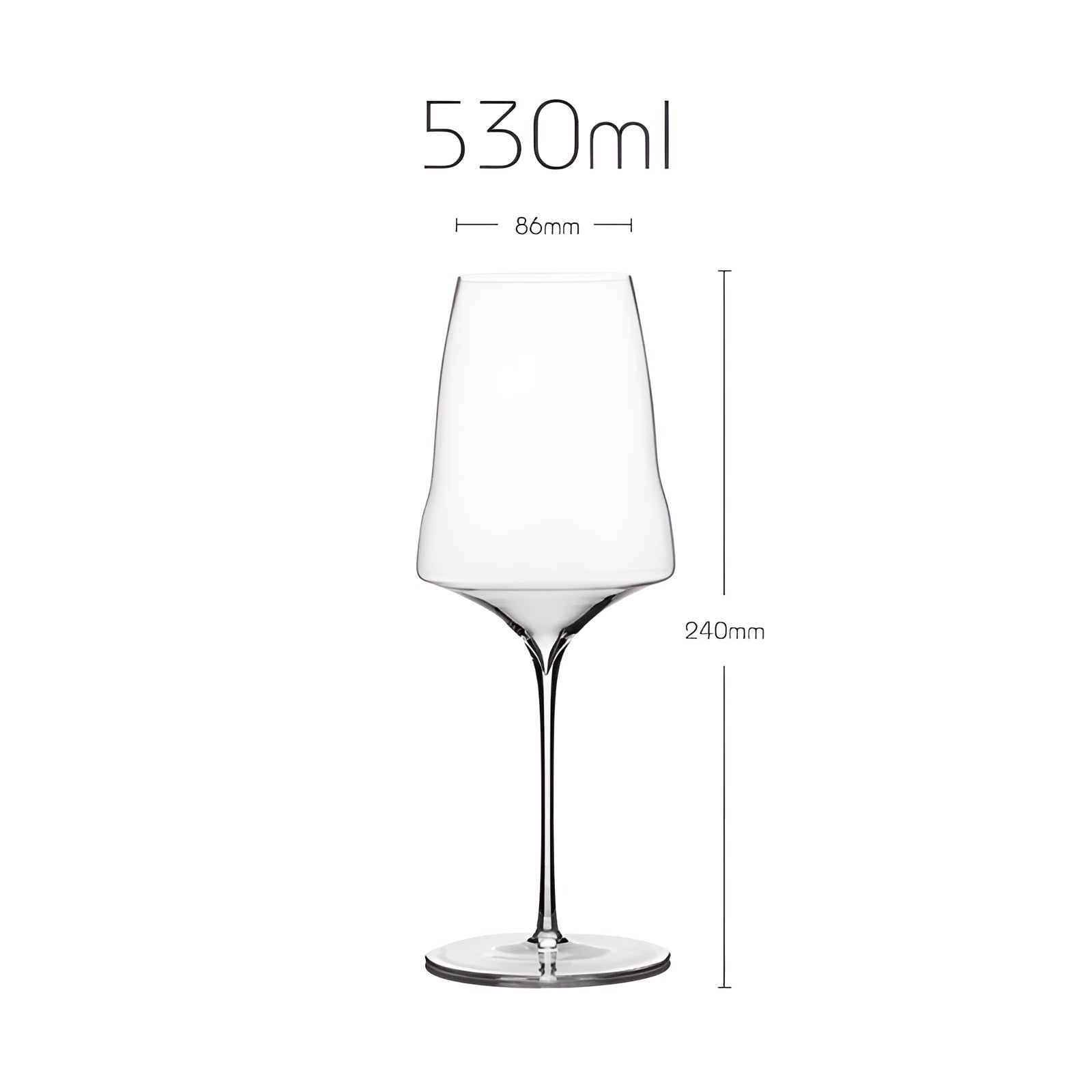 Wijnglas Kristal Dunwandig 390-760ml Champagne Glas Elegant | Sansoti