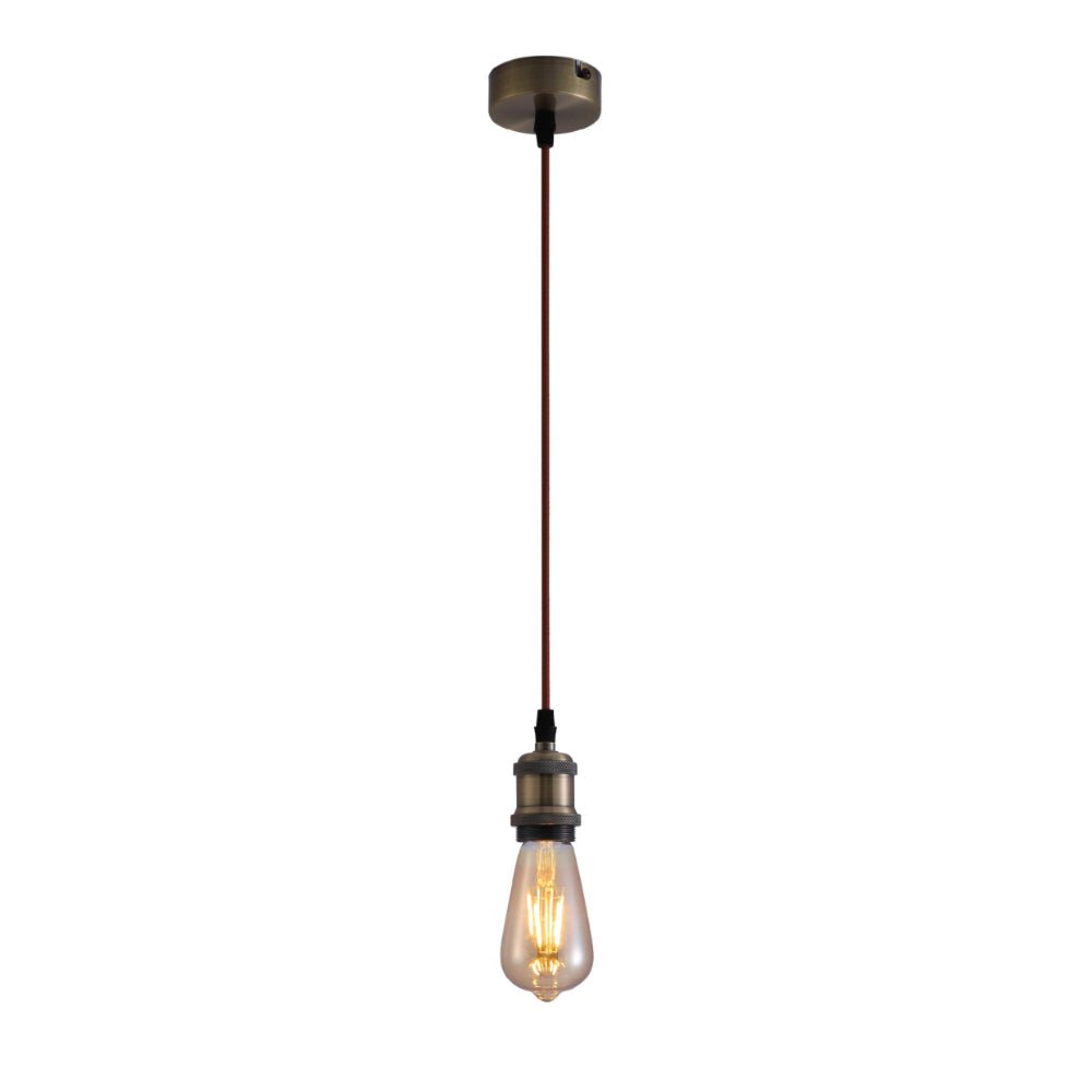 Suspension Vintage Industrielle Rétro E27 Antique Rouge Bronze Or Nickel Dimmable Réglable | Restfield