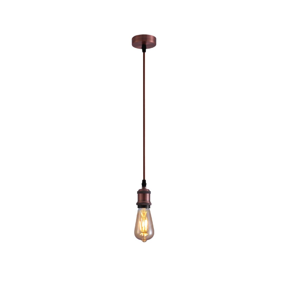 Suspension Vintage Industrielle Rétro E27 Antique Rouge Bronze Or Nickel Dimmable Réglable | Restfield