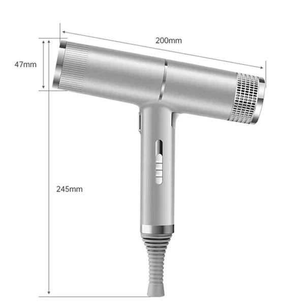 Professionele Haardroger 1100W Lichtgewicht Sneldroogfunctie Zwart Grijs Rood | Sansoti