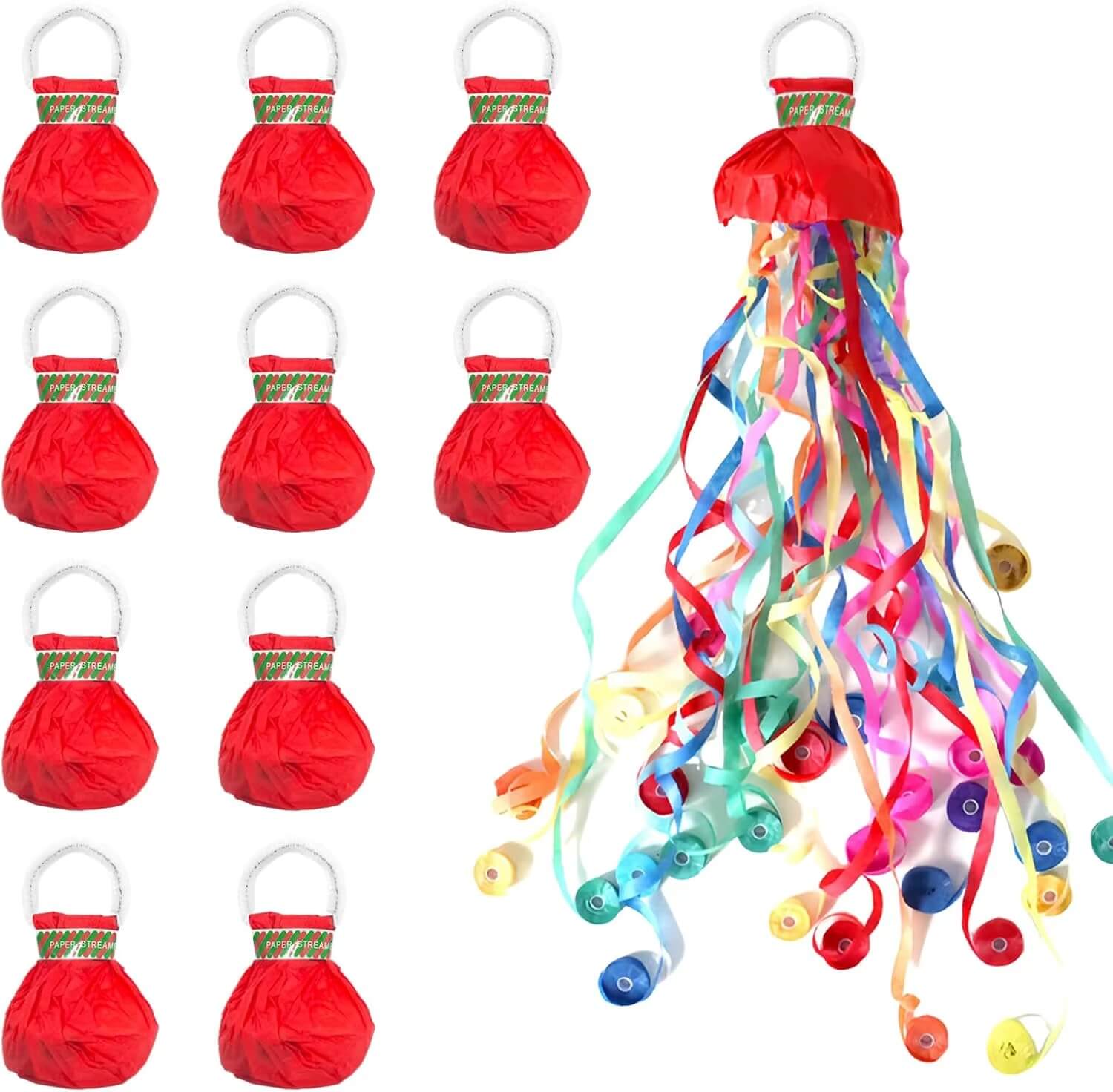 Papieren Streamers 5 Meter Biologisch Afbreekbaar Brandvertragend Gekleurd Feest Verjaardag Bruiloft Confetti Alternatief Geruisloos 10 Stuks | Sansoti