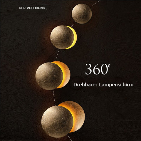 Wandleuchte Eclips Design LED Metall Eisen 20-25cm Stimmungslicht Schatten Dekorativ Wohnzimmer Modern | Restfield
