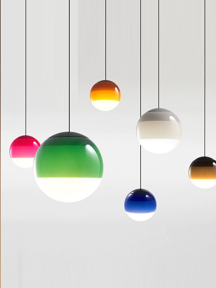 Dimmbar hängende Deckenleuchte aus gebürstetem Nickel und Glas E27 für Esszimmer und Wohnzimmer, moderne Beleuchtung im skandinavischen Design | Sansoti