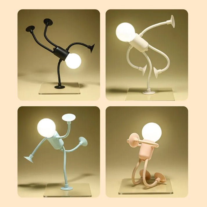 Buigbare Nachtlamp met Zuignap – Creatieve LED Figuur voor Kinderkamer en Bureau | Sansoti