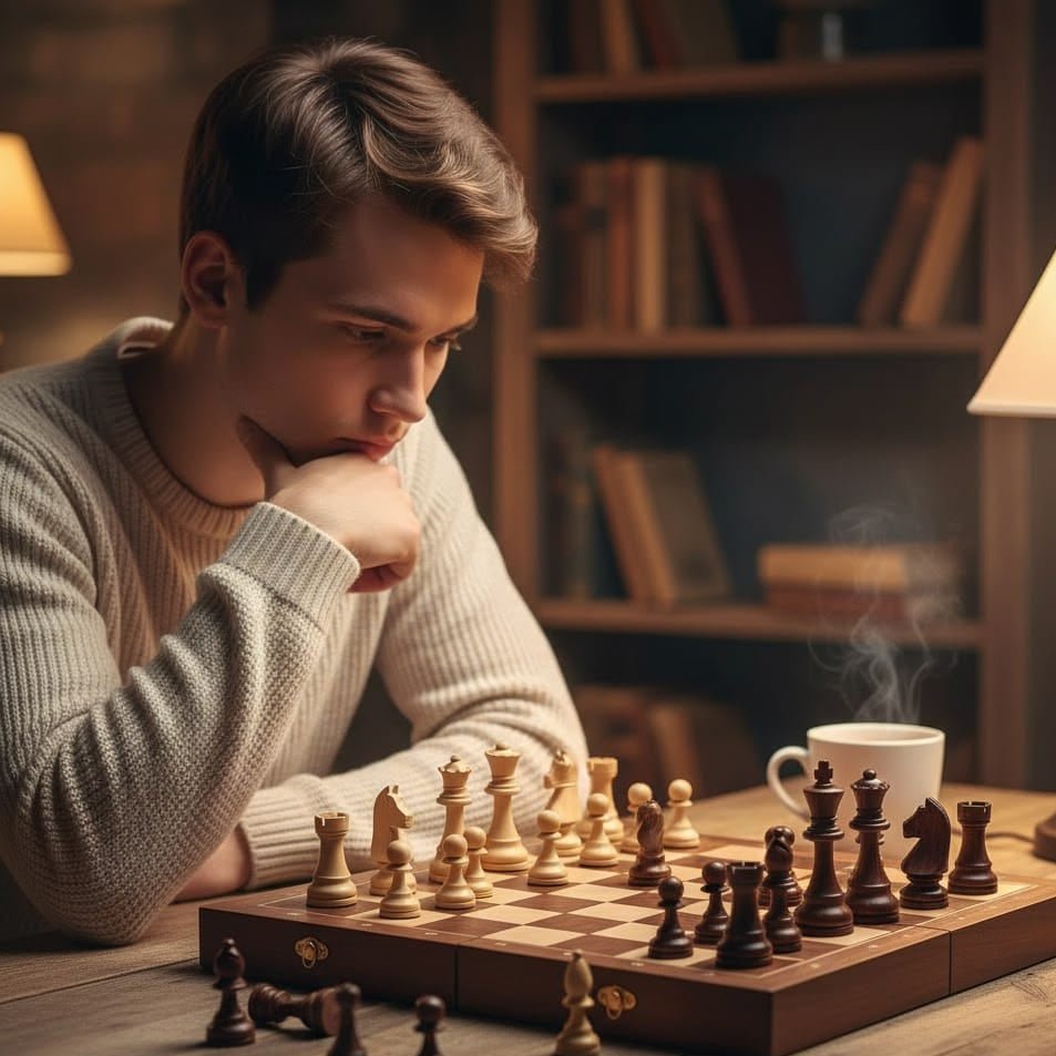 Foldable Chess Set Made of Solid Wood with Storage Compartment and Weighted Chess Pieces for Home, On the Go, and Travel | Sansoti