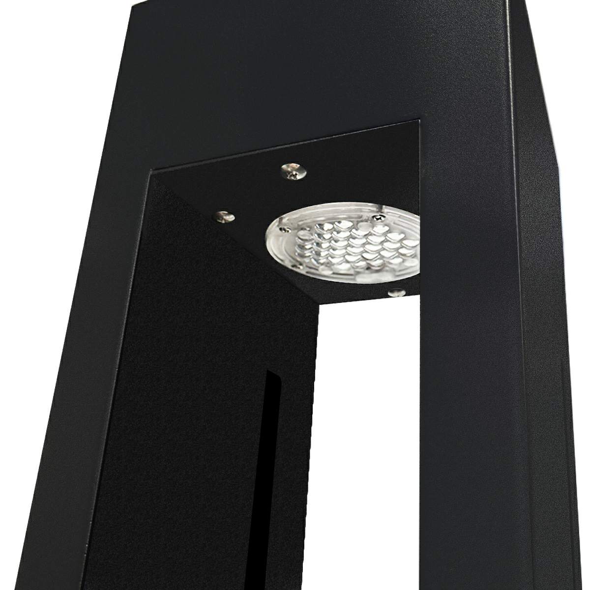 LED Garden Lighting Rectangular Black Stainless Steel 100-250cm Bollard Light Pathway Lighting Post Lighting Outdoor | Sansoti