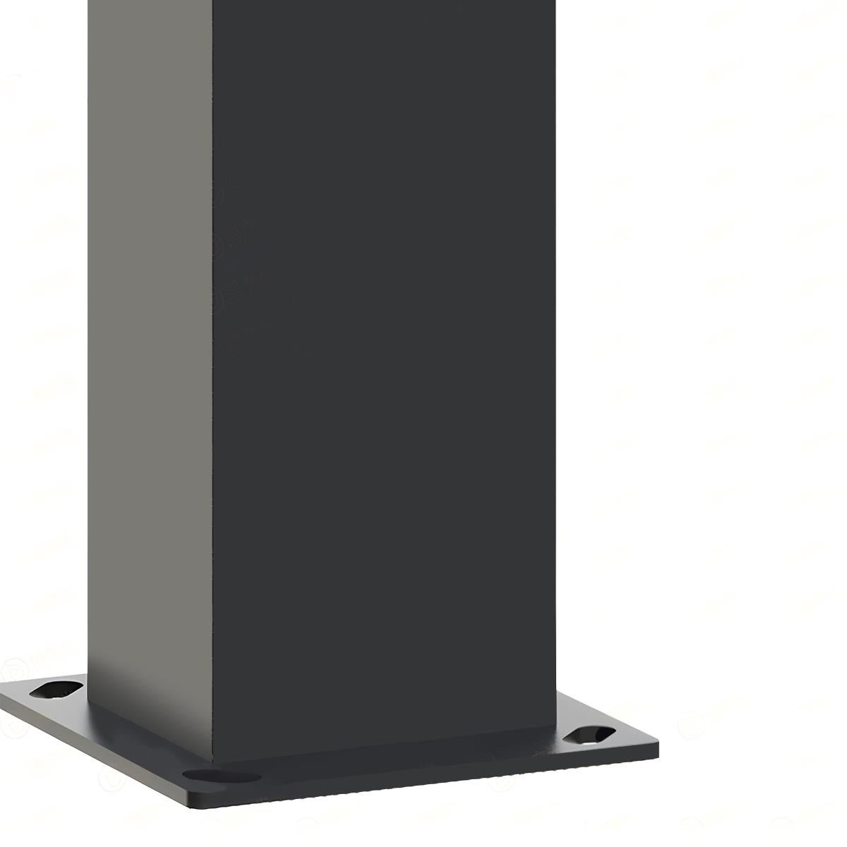 LED Garden Lighting Rectangular Black Stainless Steel 100-250cm Bollard Light Pathway Lighting Post Lighting Outdoor | Sansoti