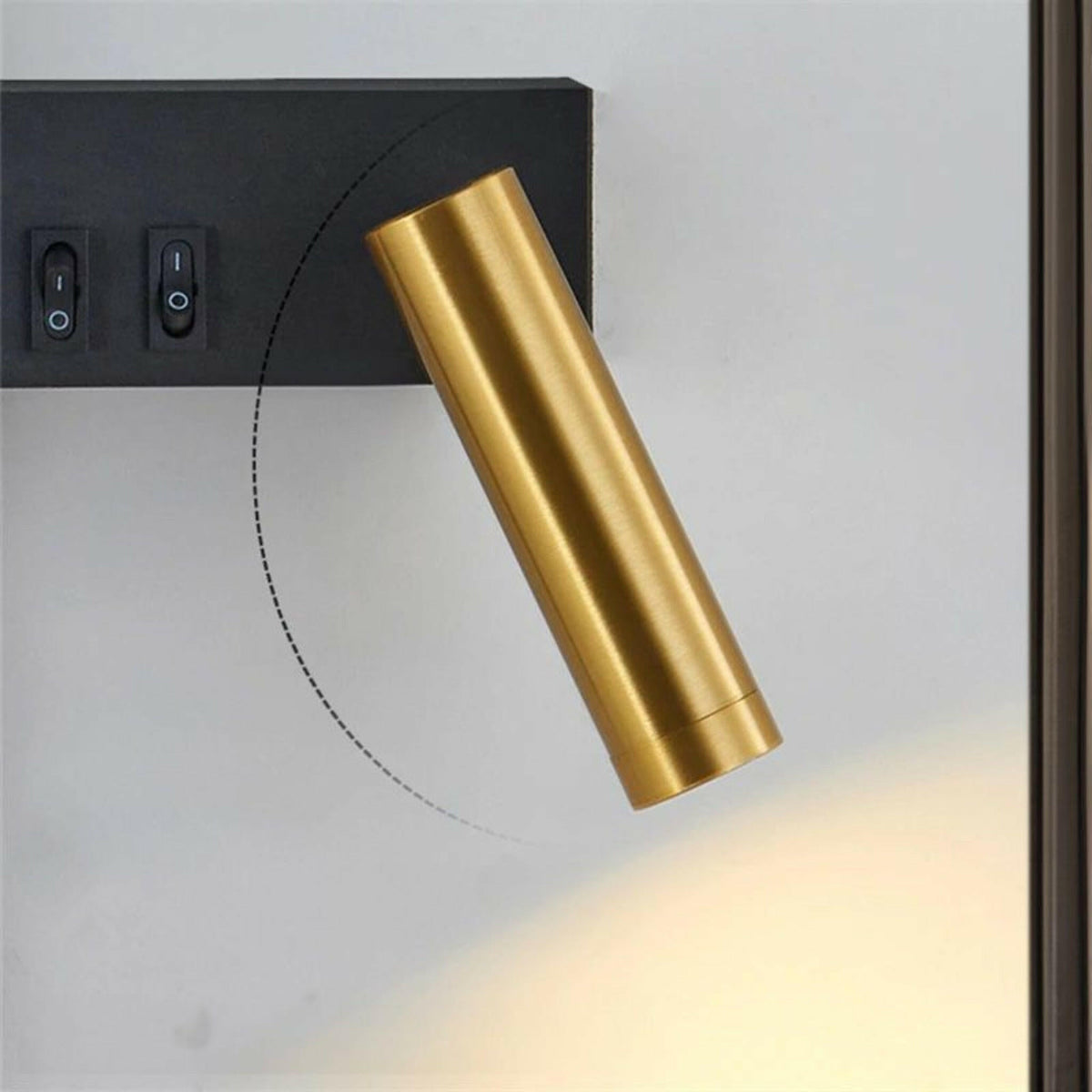 Skandinavische Eisen-Wandleuchte LED-Beleuchtung Schlafzimmer Flur Arbeitszimmer 16x50cm Schwarzes modernes Design | Sansoti