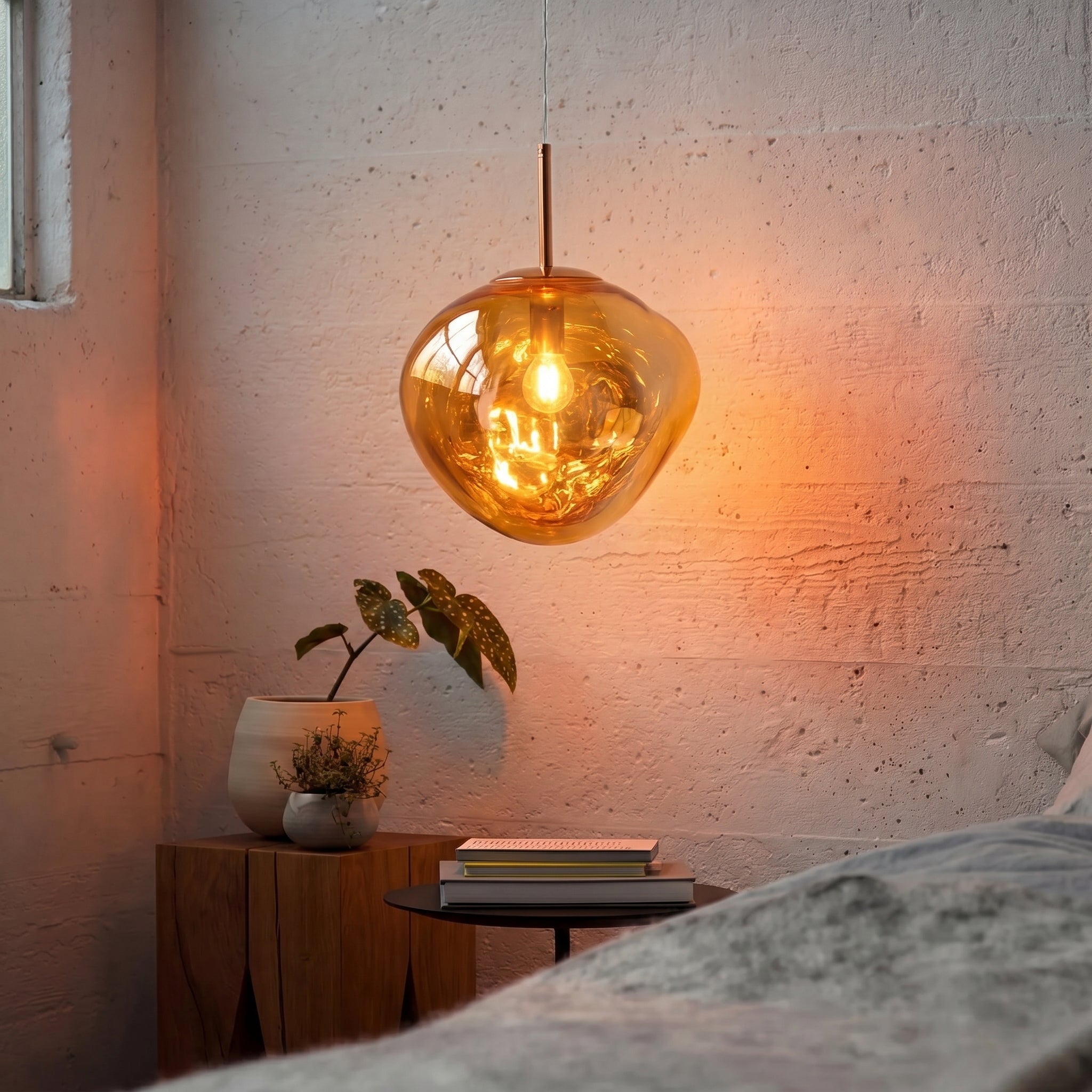 Lampa wisząca z metalu z lustrzanym wykończeniem, LED, ciepła biel 3000K, nowoczesne oświetlenie, do jadalni i salonu, design wnętrz | Sansoti
