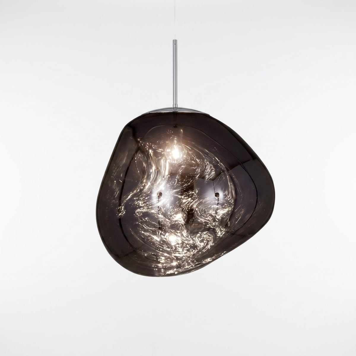 Lampa wisząca z metalu z lustrzanym wykończeniem, LED, ciepła biel 3000K, nowoczesne oświetlenie, do jadalni i salonu, design wnętrz | Sansoti