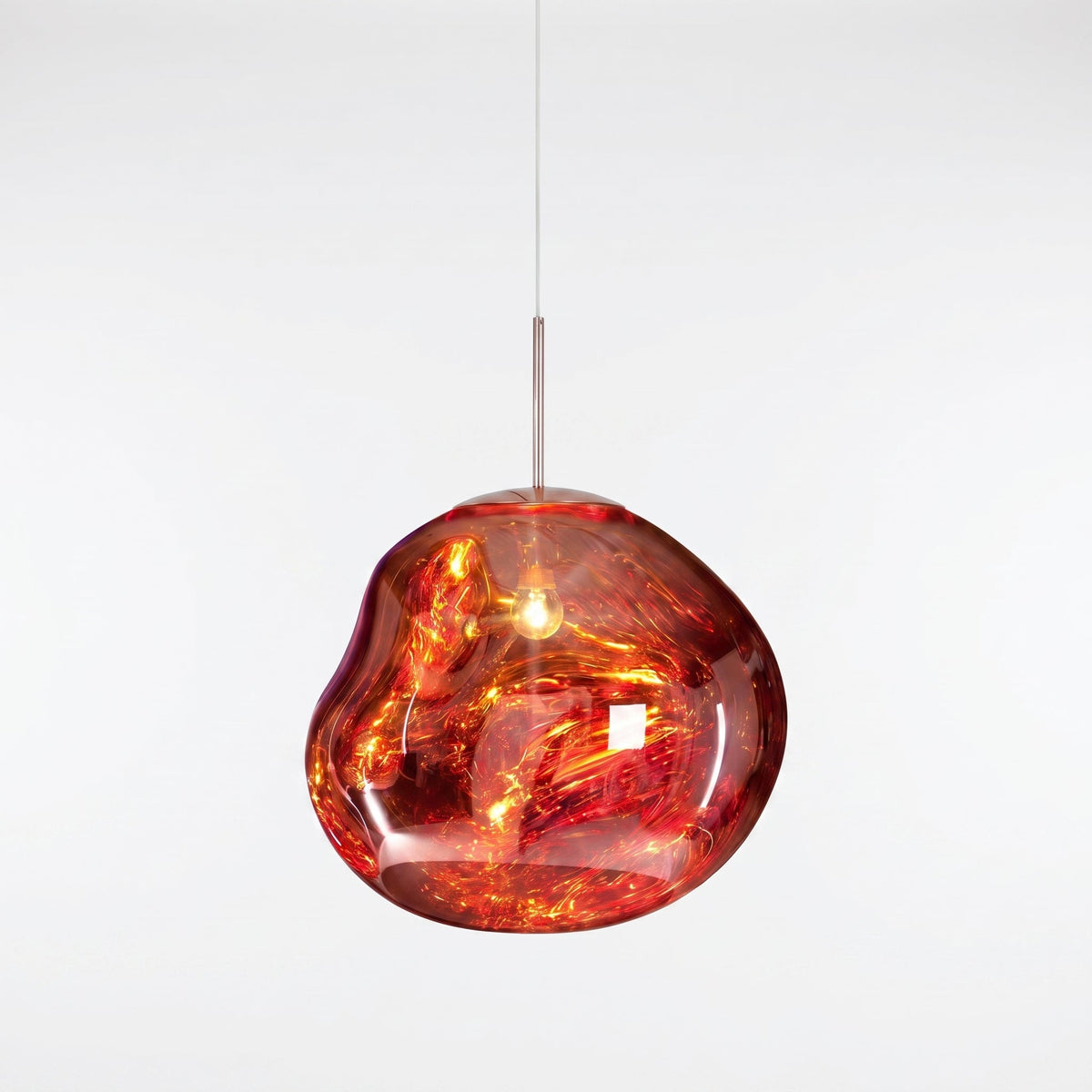 Lampa wisząca z metalu z lustrzanym wykończeniem, LED, ciepła biel 3000K, nowoczesne oświetlenie, do jadalni i salonu, design wnętrz | Sansoti