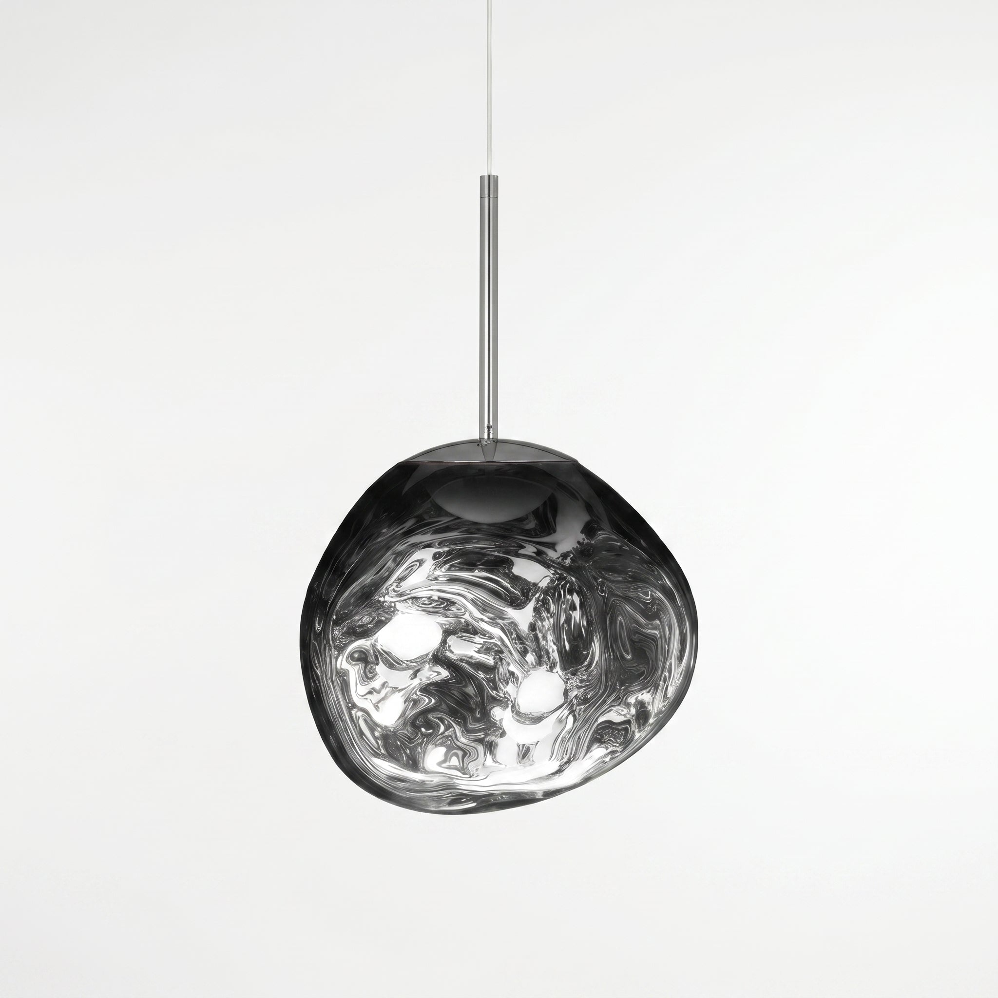 Lampa wisząca z metalu z lustrzanym wykończeniem, LED, ciepła biel 3000K, nowoczesne oświetlenie, do jadalni i salonu, design wnętrz | Sansoti
