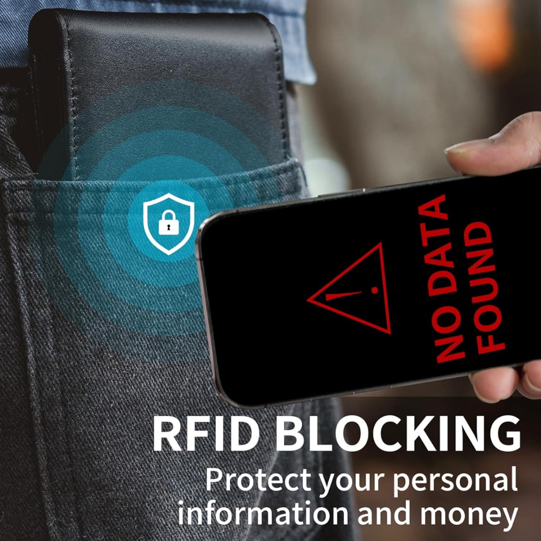 Leren Bifold Portemonnee met RFID Bescherming voor Heren – Compacte Uitvoering 13 Kaartsleuven Veilig Betalen | Sansoti