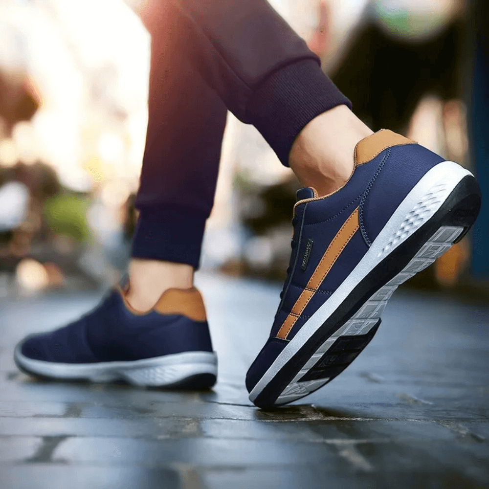 Orthopädische Herrenschuhe Ergonomisches Fußbett Blau Schwarz Weiß Alltagstragekomfort Laufschuhe Casual | Sansoti