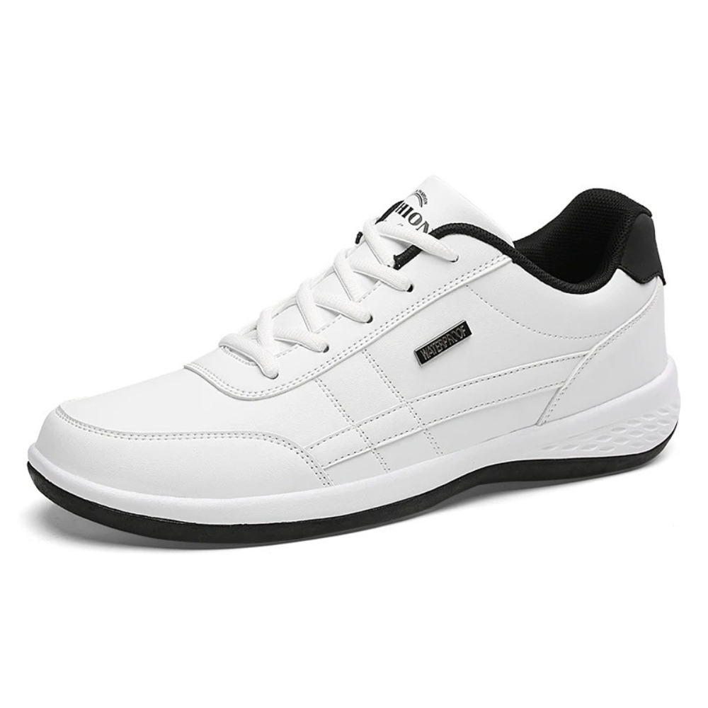 Orthopädische Herren-Sneaker Komfort Schwarz Blau Weiß Alltag Laufen Fußunterstützung Atmungsaktiv Schnürverschluss | Sansoti