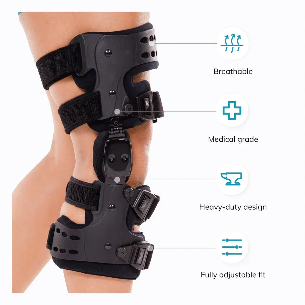 Orthopedic Knee Brace with Pressure Relief for Osteoarthritis Pain Adjustable for Left and Right Knees | Sansoti