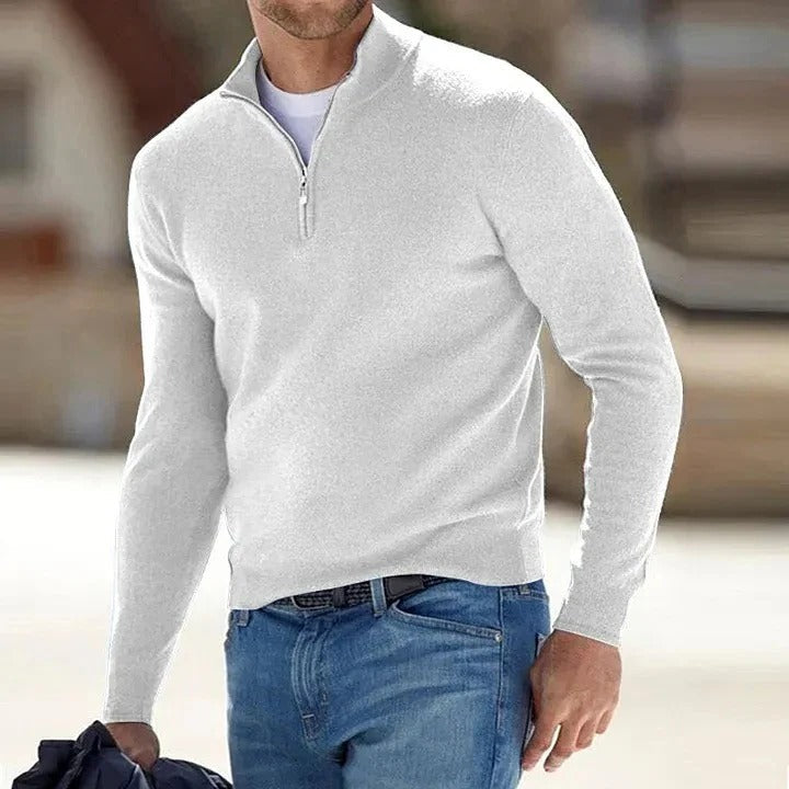 Kaschmirpullover für Herren, lange Ärmel, weicher Strickpullover, Regular Fit, zeitloses Design, leger, warm und komfortabel | Sansoti