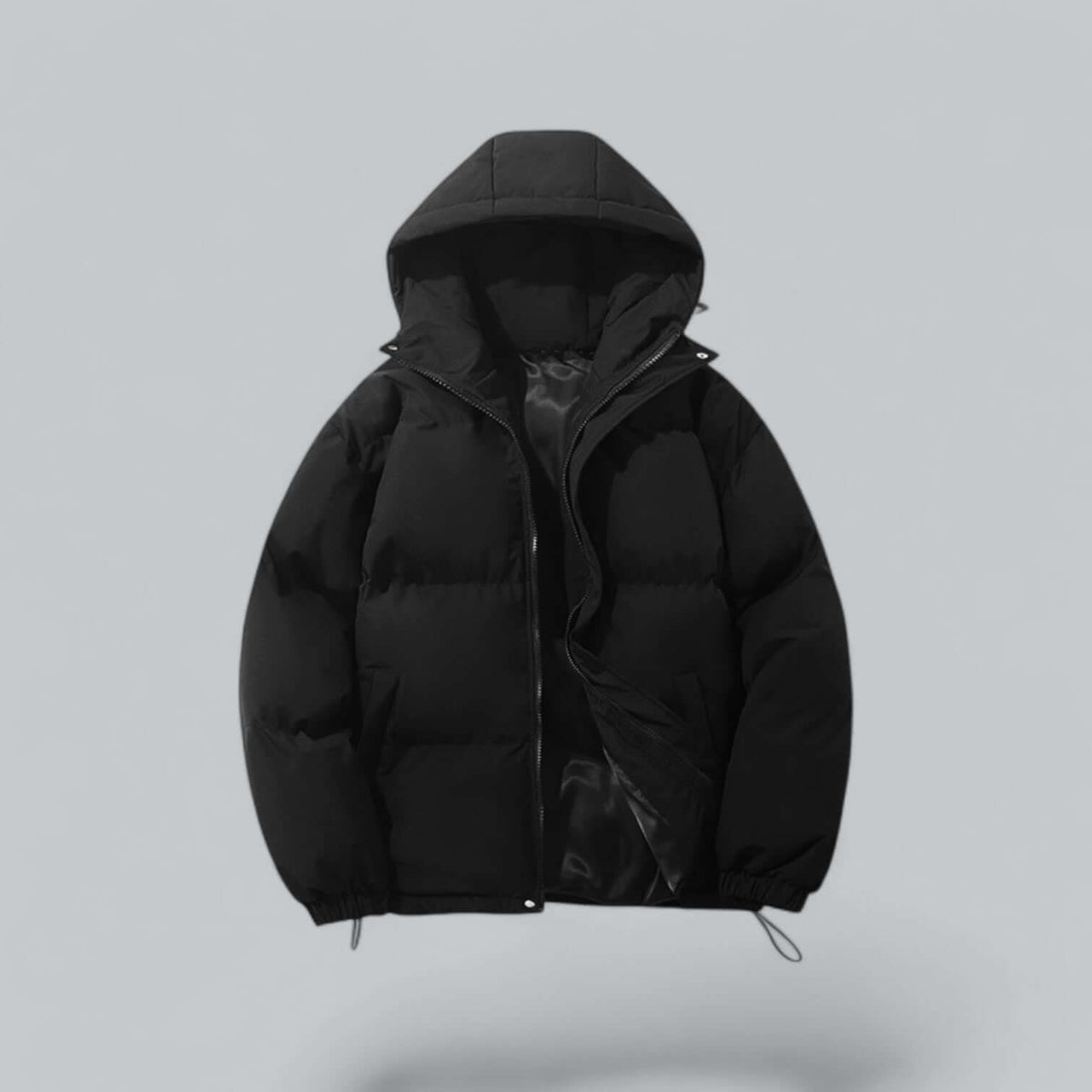 Padded Men's Winter Parka Adjustable Hood Water-Repellent Lined Jacket Outdoor Coat Winter Clothing | Sansoti