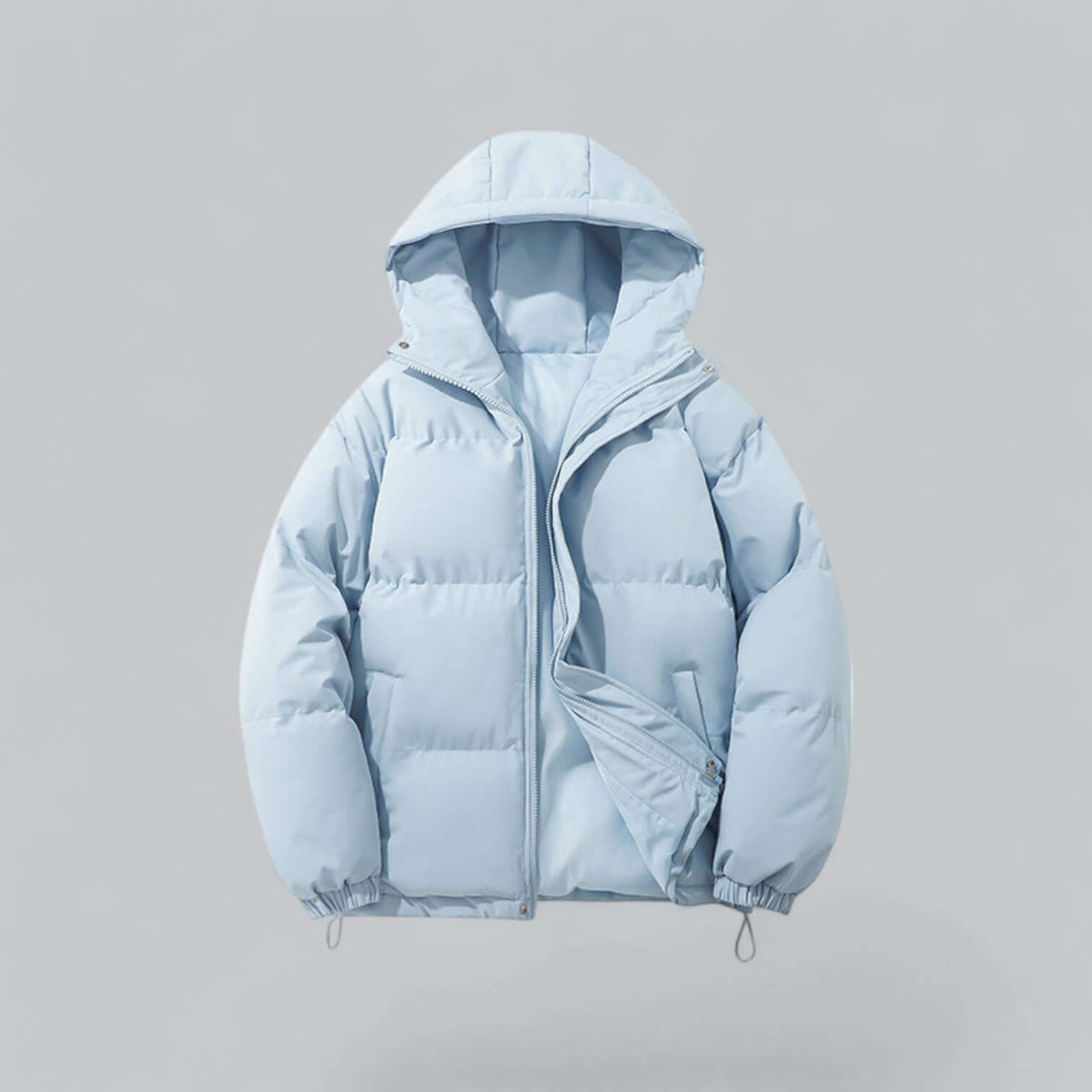 Padded Men's Winter Parka Adjustable Hood Water-Repellent Lined Jacket Outdoor Coat Winter Clothing | Sansoti