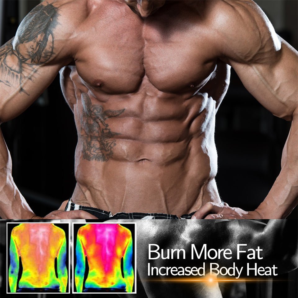 Neopreen Sauna Sportvest Heren Zwart Compressie Thermoregulatie Training Fitness Gym Workout Zweten Shaping | Sansoti