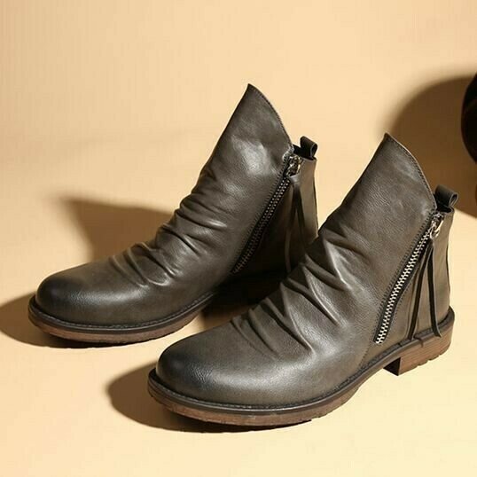 Herrenstiefel aus Mikrofaser Spitze Zehenkappe Bordeauxrot Braun Schwarz Grau Schnürverschluss Alltag Arbeit Casual | Sansoti