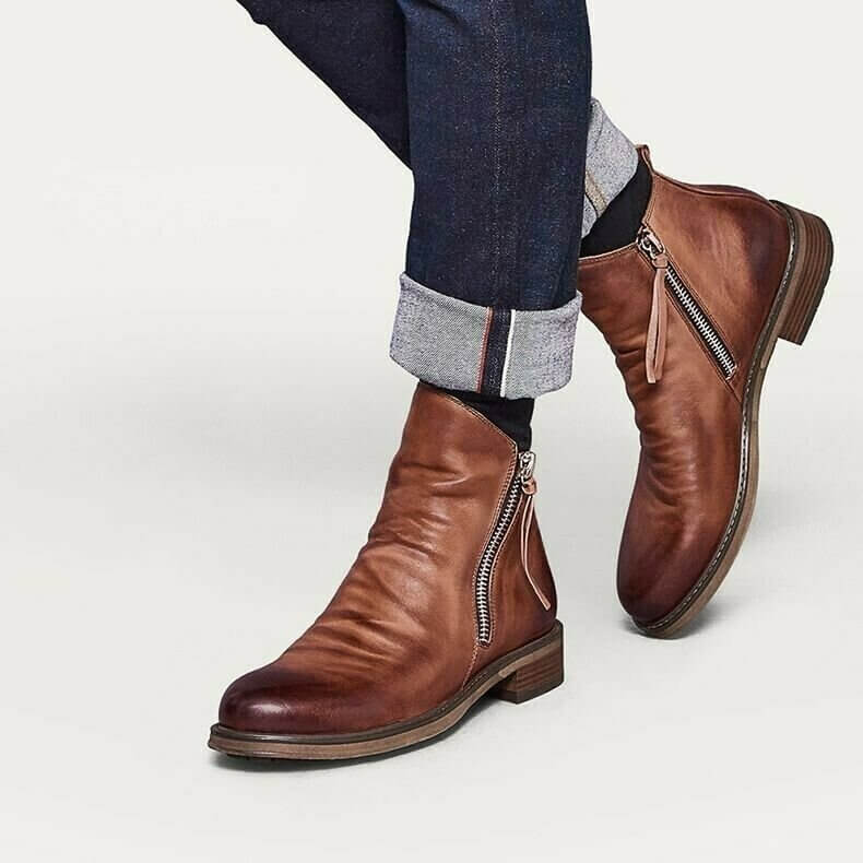 Herrenstiefel aus Mikrofaser Spitze Zehenkappe Bordeauxrot Braun Schwarz Grau Schnürverschluss Alltag Arbeit Casual | Sansoti
