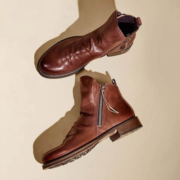 Herrenstiefel aus Mikrofaser Spitze Zehenkappe Bordeauxrot Braun Schwarz Grau Schnürverschluss Alltag Arbeit Casual | Sansoti