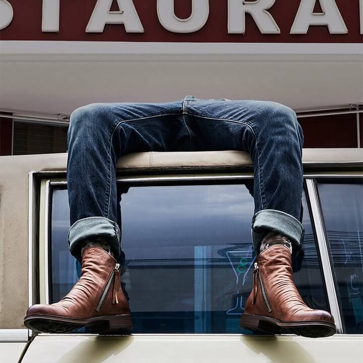 Herrenstiefel aus Mikrofaser Spitze Zehenkappe Bordeauxrot Braun Schwarz Grau Schnürverschluss Alltag Arbeit Casual | Sansoti