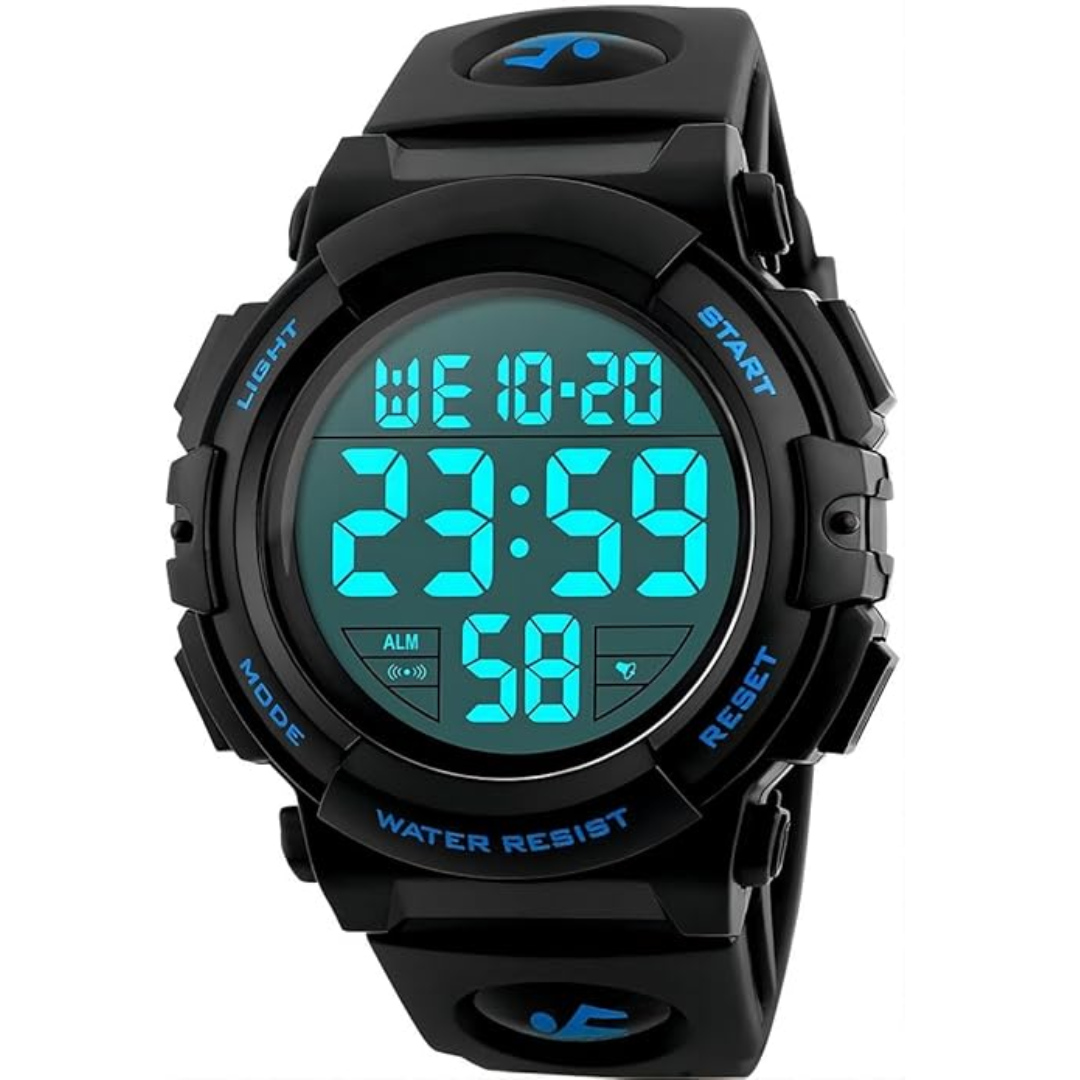 Digitaal Sporthorloge voor Heren — Waterdicht LED-Display met Militaire Afwerking | Sansoti