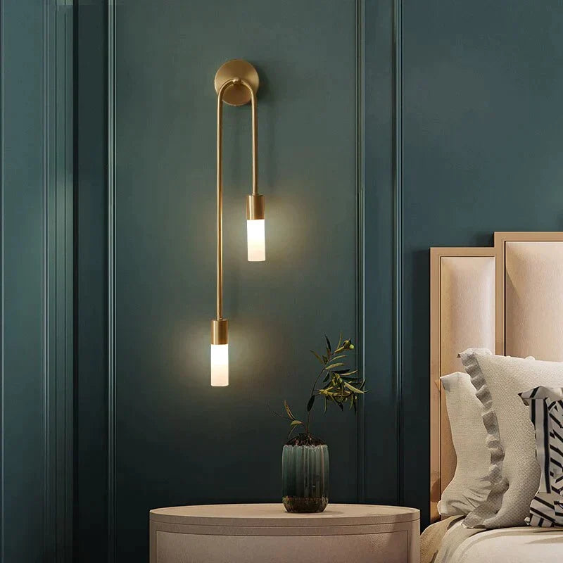 Minimalistische LED-Wandleuchte Schlafzimmer Schwarz Gold Verstellbare Lichtrichtung Modernes Design Leselampe Stimmungsbeleuchtung | Sansoti