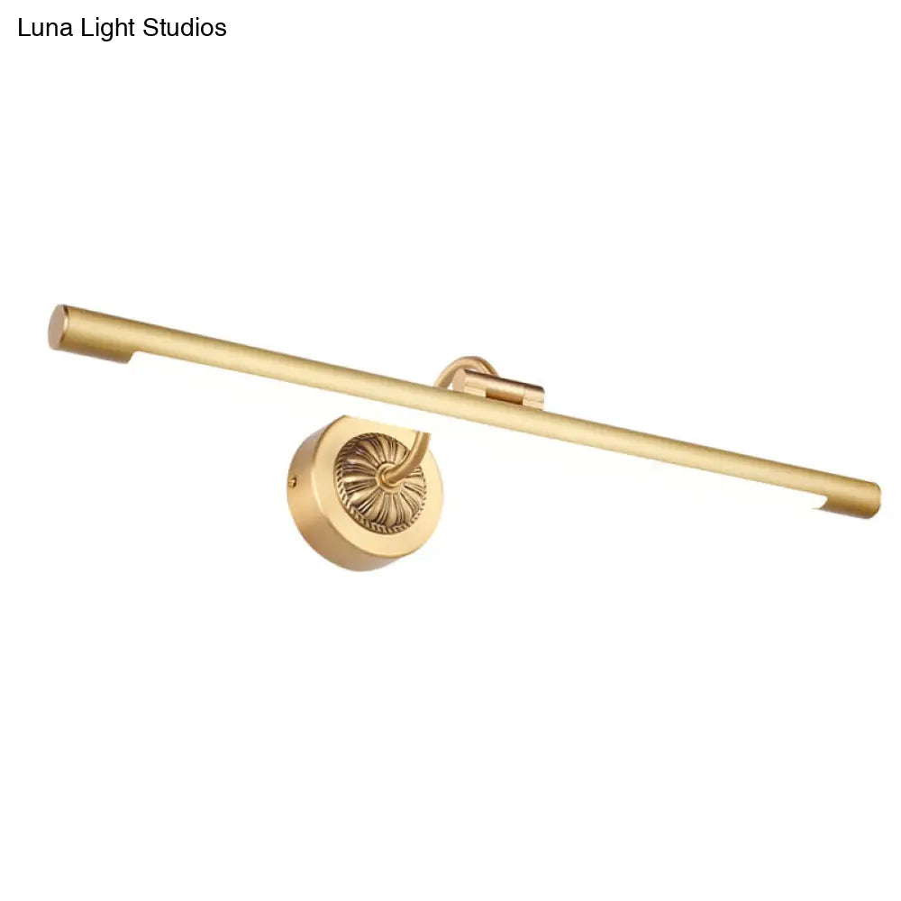 Regulowana lampa ścienna LED z metalowym obrotowym ramieniem do oświetlenia lustra w łazience, czarna lub brązowa, 17–30 cm, nowoczesna | Sansoti
