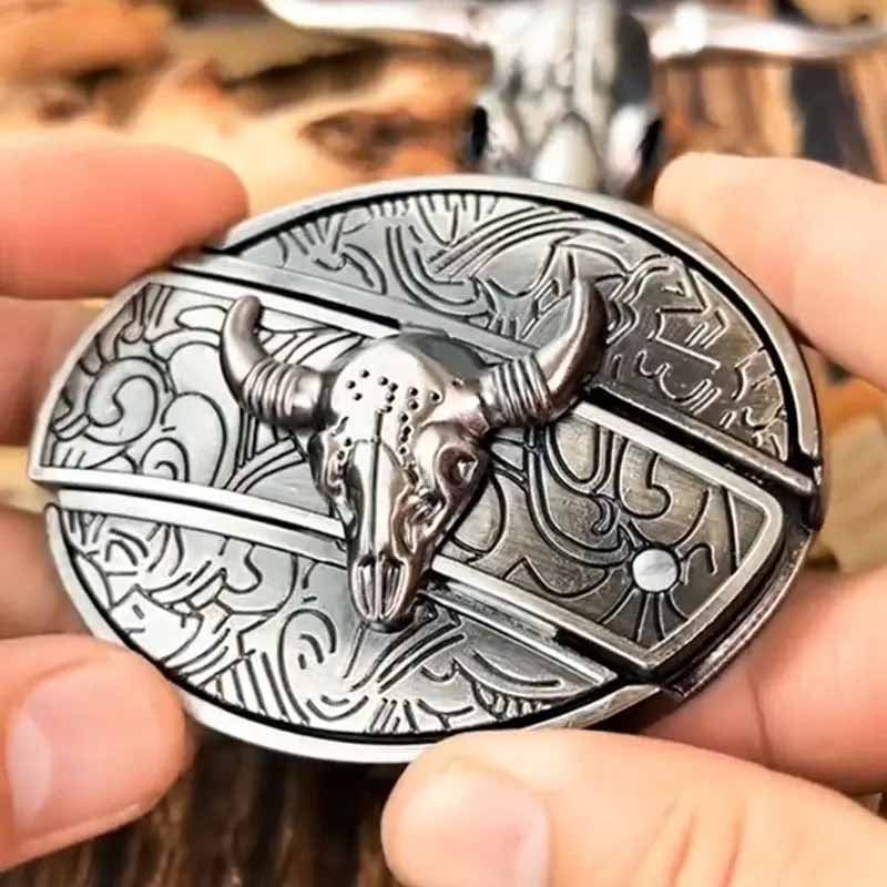 Metalen Gesp Cowboy Riemgesp Ovaal Design Western Style Accessoire voor Heren Riem Vintage Look Casual | Sansoti