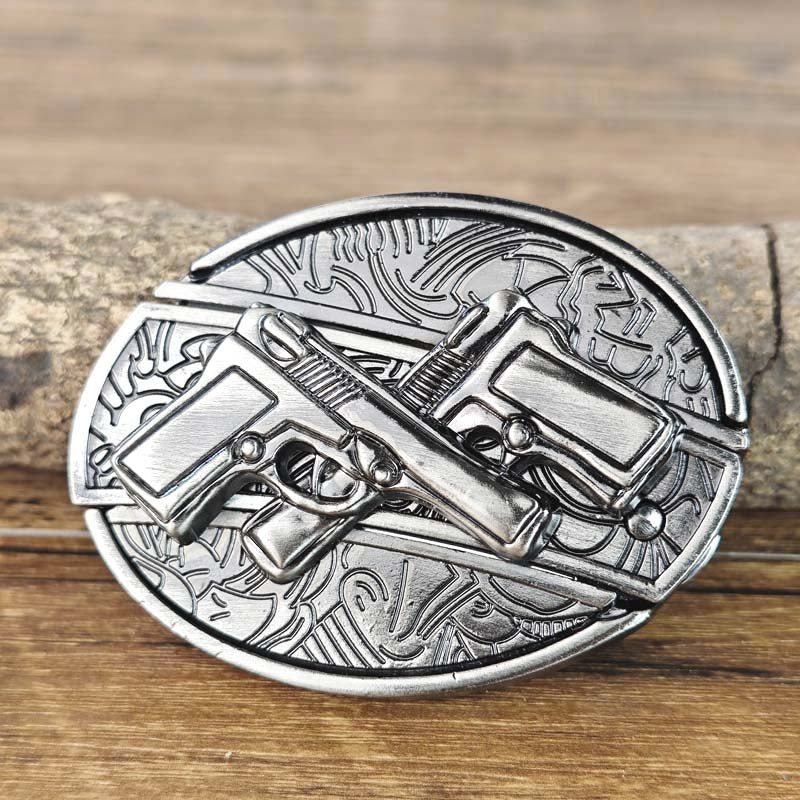 Metalen Gesp Cowboy Riemgesp Ovaal Design Western Style Accessoire voor Heren Riem Vintage Look Casual | Sansoti