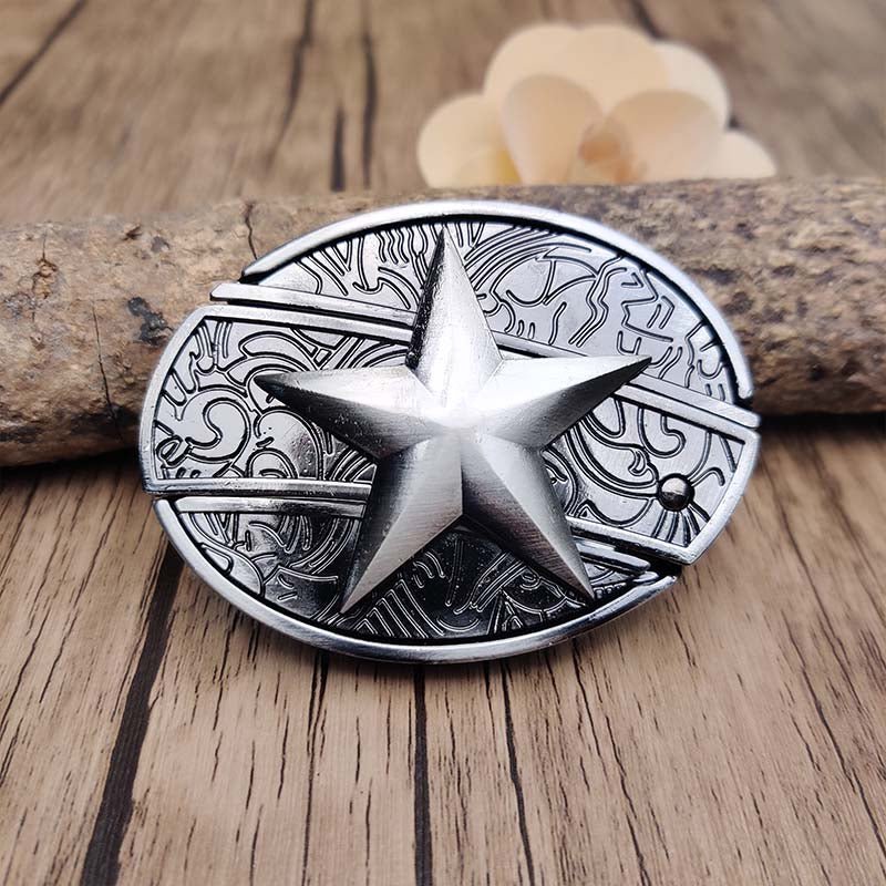 Metalen Gesp Cowboy Riemgesp Ovaal Design Western Style Accessoire voor Heren Riem Vintage Look Casual | Sansoti