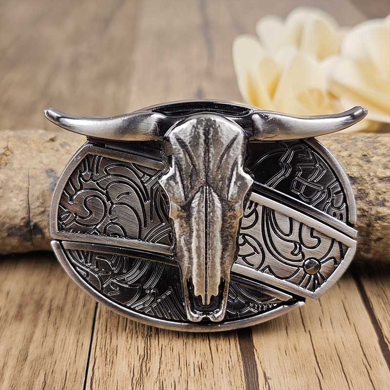 Metalen Gesp Cowboy Riemgesp Ovaal Design Western Style Accessoire voor Heren Riem Vintage Look Casual | Sansoti