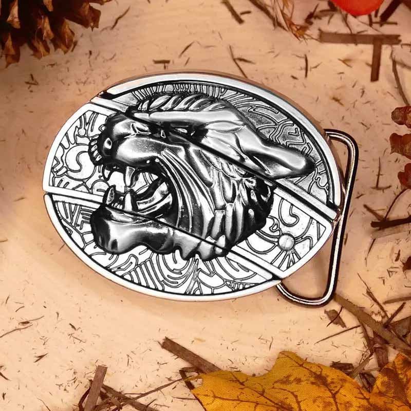 Metalen Gesp Cowboy Riemgesp Ovaal Design Western Style Accessoire voor Heren Riem Vintage Look Casual | Sansoti