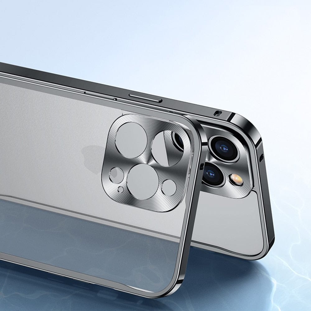 Aluminium Telefoonhoesje Met Polycarbonaatrug en Klickvergrendeling Voor iPhone | Sansoti