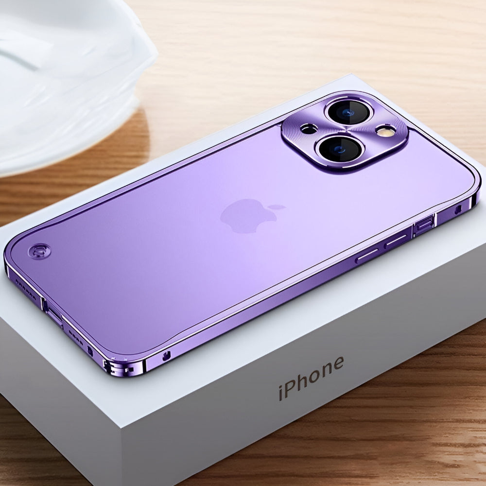 Aluminium Telefoonhoesje Met Polycarbonaatrug en Klickvergrendeling Voor iPhone | Sansoti