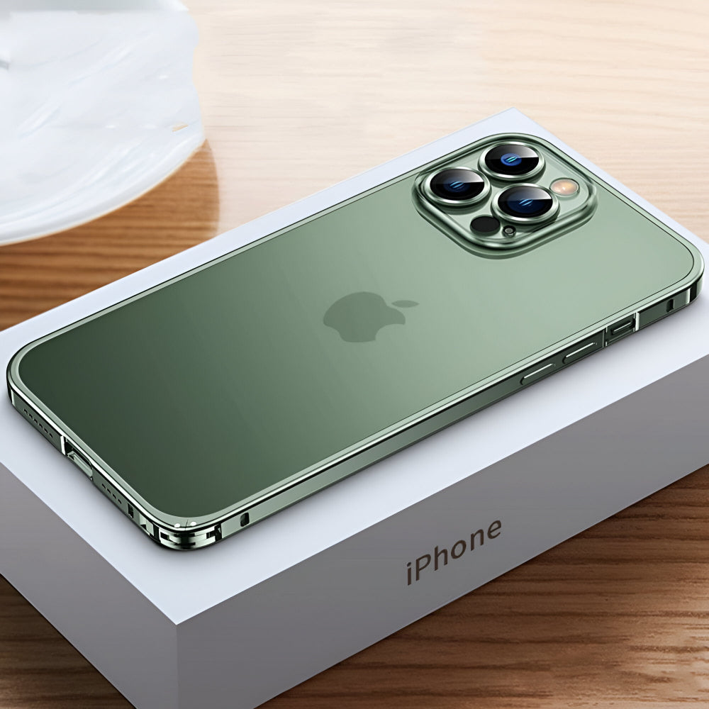 Aluminium Telefoonhoesje Met Polycarbonaatrug en Klickvergrendeling Voor iPhone | Sansoti