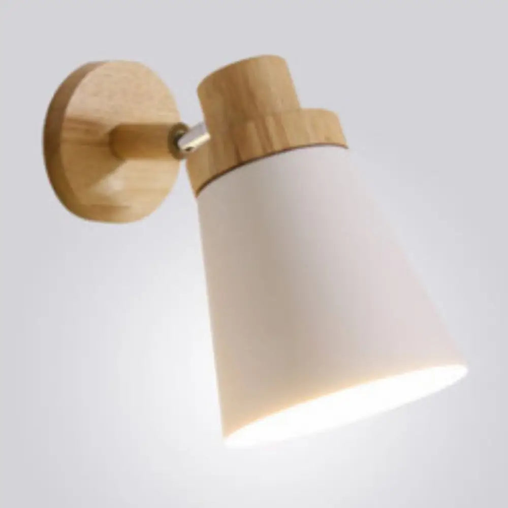 Applique murale réglable en bois et métal pour chambre d’enfant, blanche, grise ou verte, douille E26 E27, abat-jour orientable, éclairage chaleureux | Sansoti