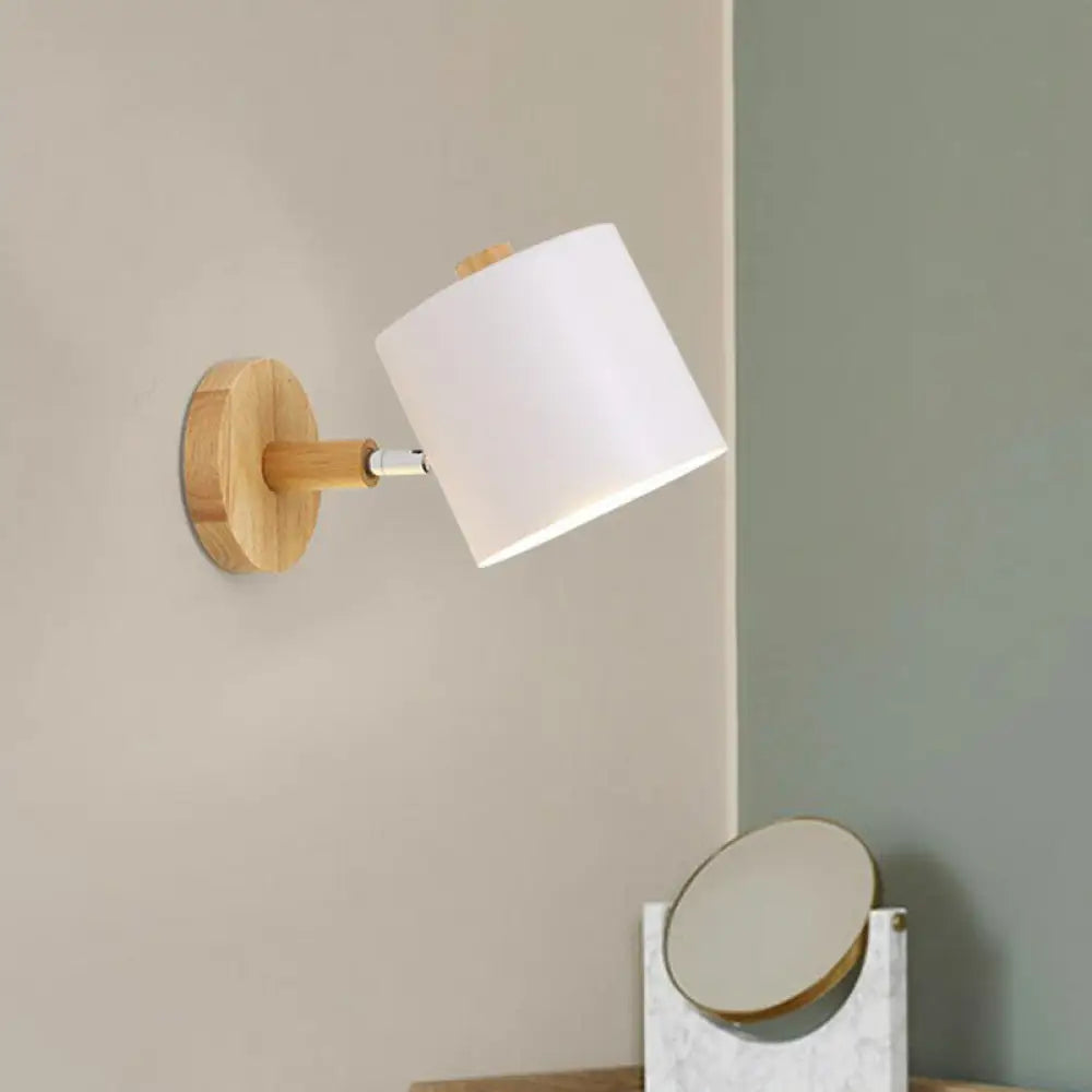 Applique murale réglable en bois et métal pour chambre d’enfant, blanche, grise ou verte, douille E26 E27, abat-jour orientable, éclairage chaleureux | Sansoti