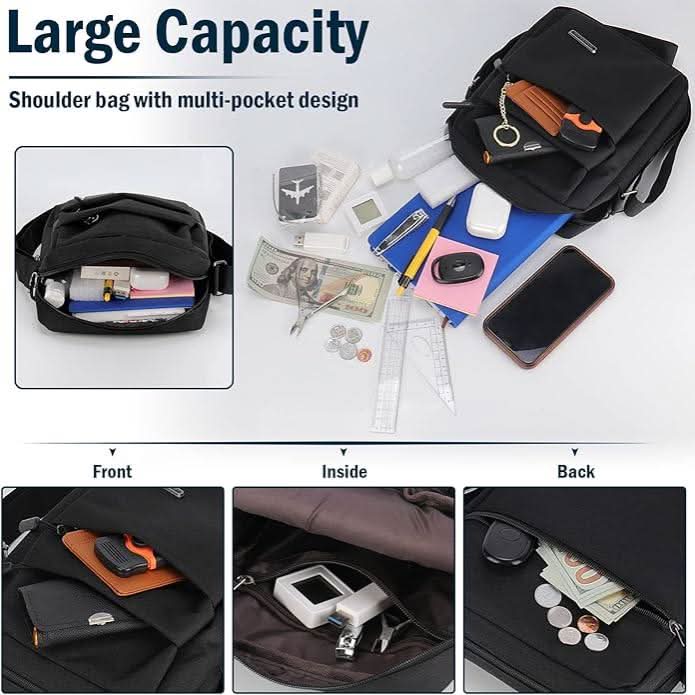 Waterproof Men's Shoulder Bag with Anti-Theft Zipper, Adjustable Shoulder Strap, Compact Crossbody Bag for Everyday Use | Sansoti