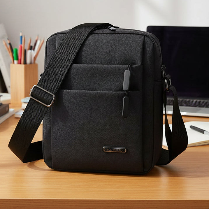 Waterproof Men's Shoulder Bag with Anti-Theft Zipper, Adjustable Shoulder Strap, Compact Crossbody Bag for Everyday Use | Sansoti