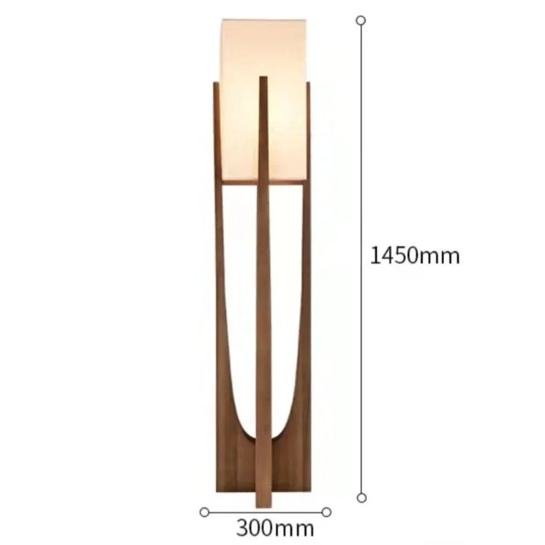 Vloerlamp Massief Hout Japandi Perkamentpapier Handgemaakt Minimalistisch 3 Maten LED | Sansoti