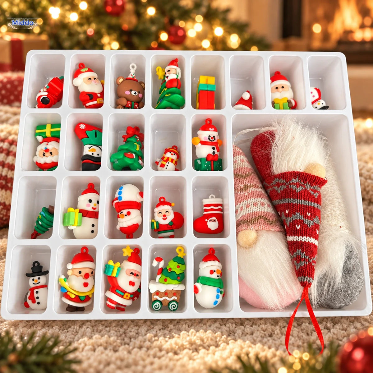 Gnome Halloween Christmas Countdown Calendar 24 31 Days Plush Gnome Countdown Holiday Decoration Gift | Sansoti