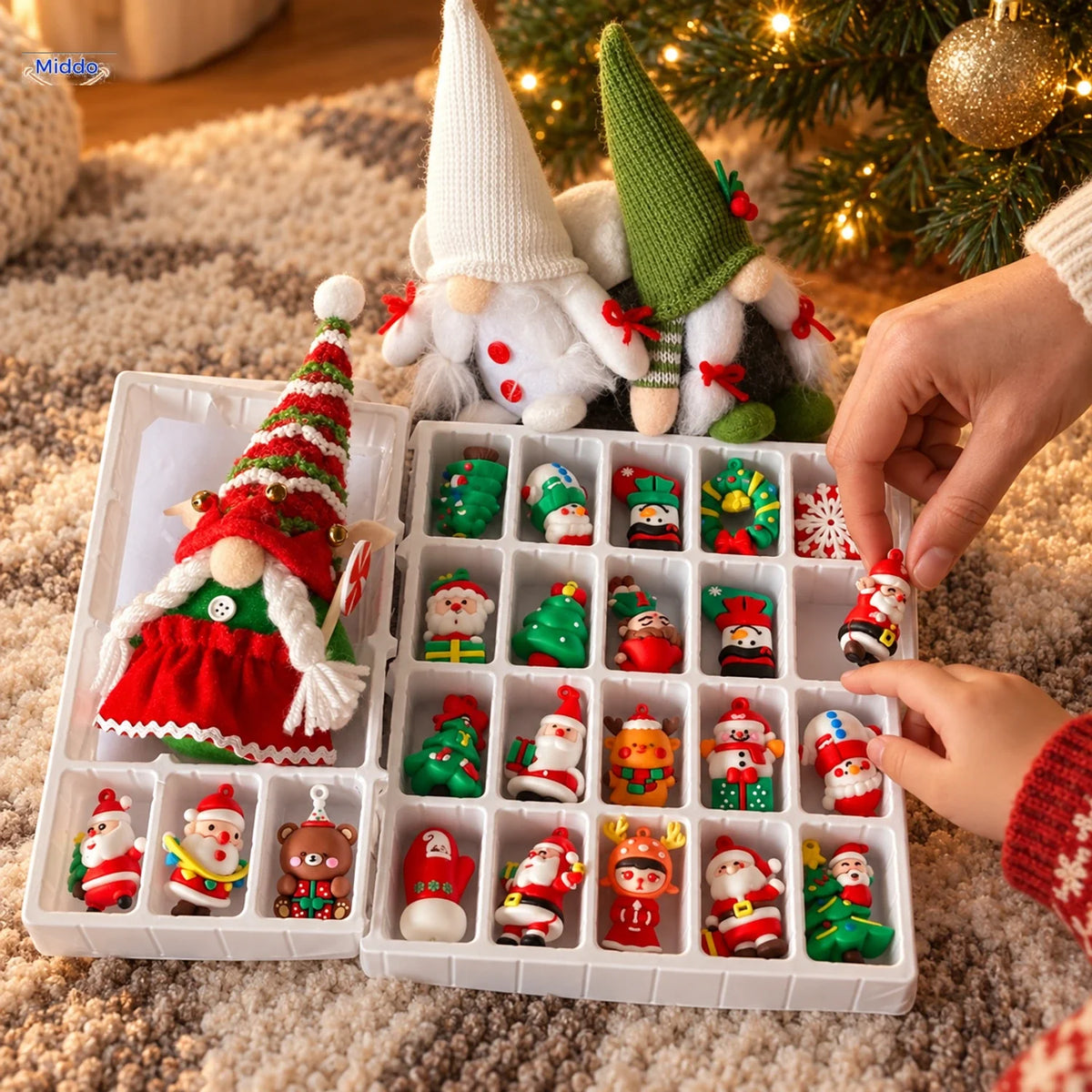 Gnome Halloween Christmas Countdown Calendar 24 31 Days Plush Gnome Countdown Holiday Decoration Gift | Sansoti